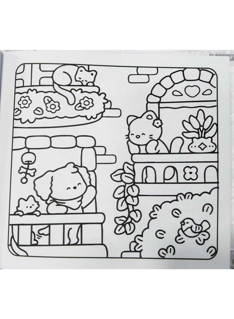 Comfy Cozy Coloring Book for Kids and Adults - 24 Cute & Relaxing Pages - Image 2
