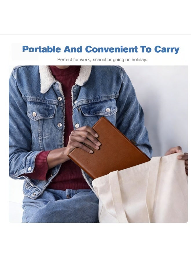 for iPad Air 13 inch (2024 6th M2 / 2025 7th M3 / 2026 8th M4) / ipad Pro 12.9 inch (22/21/20/18) Case Cover, Multi-Angle Stand + 360 Rotating Bracket + Shockproof Leather Slim Protective Cover,Brown - Image 5