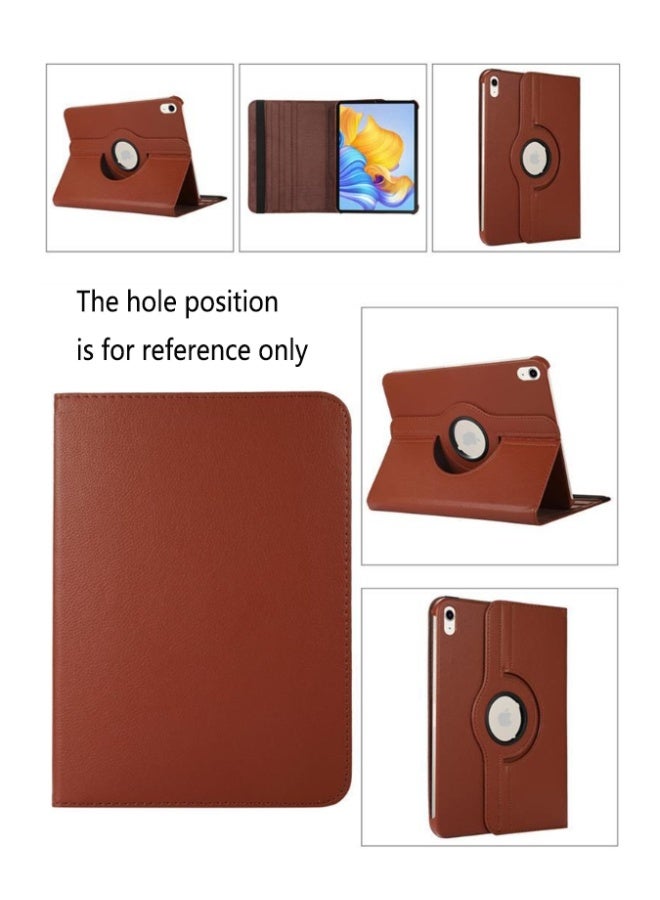 for iPad Air 13 inch (2024 6th M2 / 2025 7th M3 / 2026 8th M4) / ipad Pro 12.9 inch (22/21/20/18) Case Cover, Multi-Angle Stand + 360 Rotating Bracket + Shockproof Leather Slim Protective Cover,Brown - Image 2