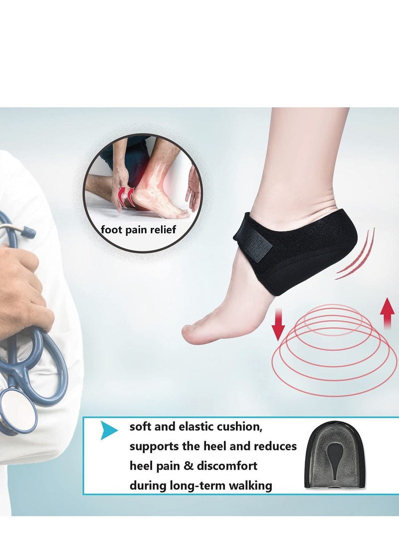 KASTWAVE Heel Protectors, Gel Cups, Cushion Support for Plantar Fasciitis, Pain, Pads Great Aching Feet,Tendinitis, Bone spur, Cracked Repair, Men & Women - Image 3
