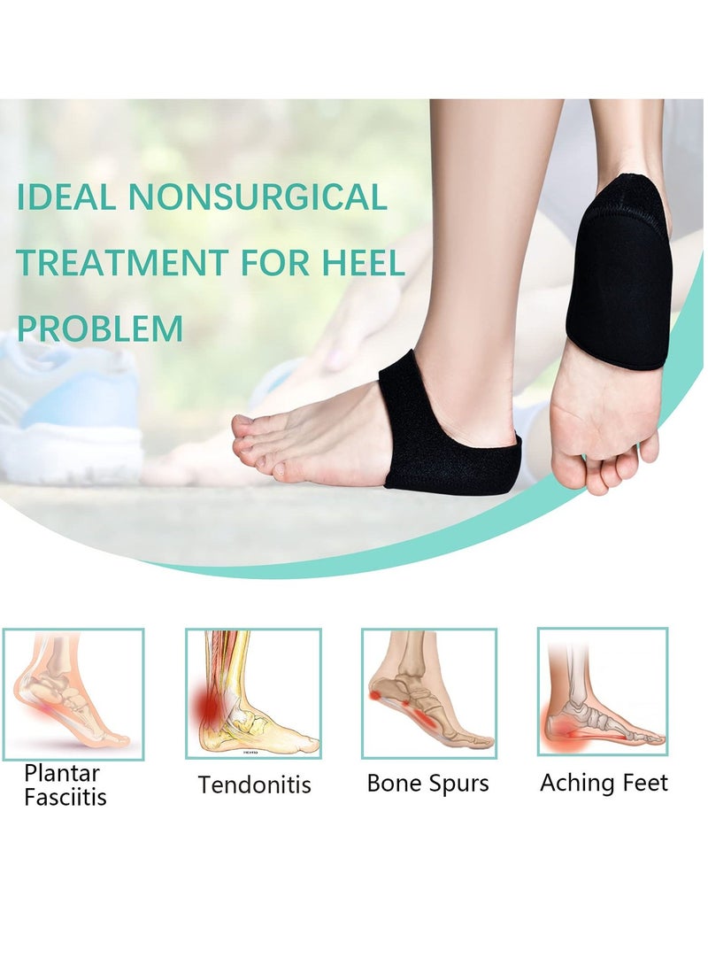 KASTWAVE Heel Protectors, Gel Cups, Cushion Support for Plantar Fasciitis, Pain, Pads Great Aching Feet,Tendinitis, Bone spur, Cracked Repair, Men & Women - Image 4
