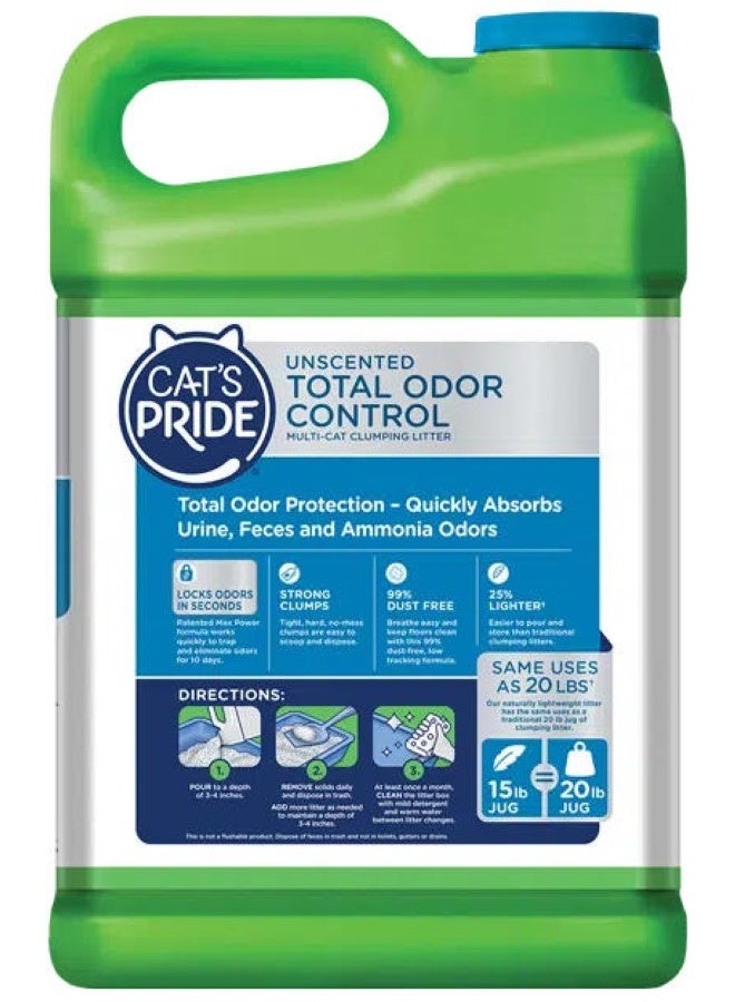 Cat`s Pride Unscented Total Odor Control Clumping Cat Litter 6.8 Kg - Image 3