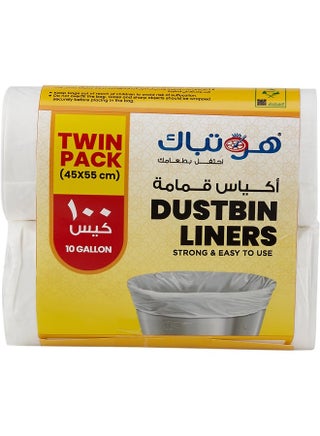 Hotpack Dustbin Liner White Economy 45X55cm, 50 Pieces X 2 Roll - view 3