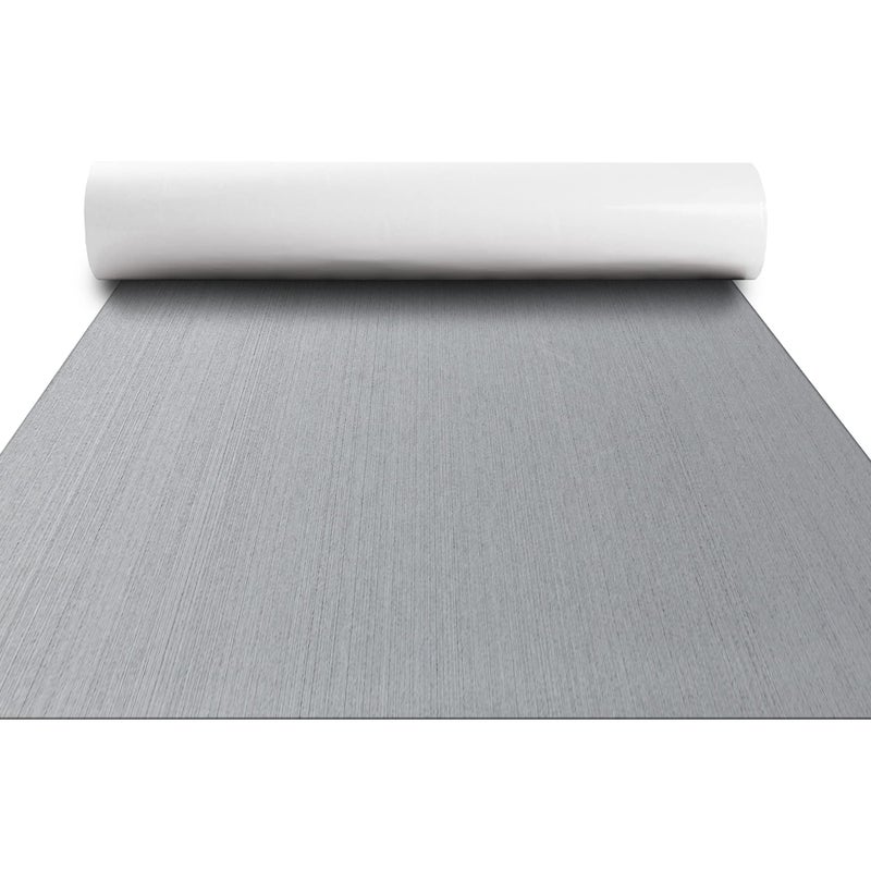 FOCEAN Boat Flooring EVA Foam Boat Decking Marine Flooring Brushed Texture Marine Mats for Boats Yacht Kayak RV 94.5"x15.7", Grey+Black Back - Image 1