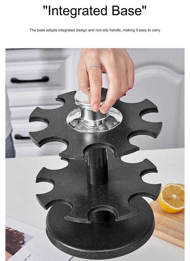 Sharpdo زجاجة توابل دوارة متعددة الوظائف بزاوية 360 درجة، جرة توابل، رف توابل مجمع - Image 4