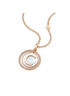 CERRUTI 1881 Circulo Pendant, Rose Gold Design with Mother of Pearl & Crystals, Minimalist & Elegant Necklace for Women  - Image 2