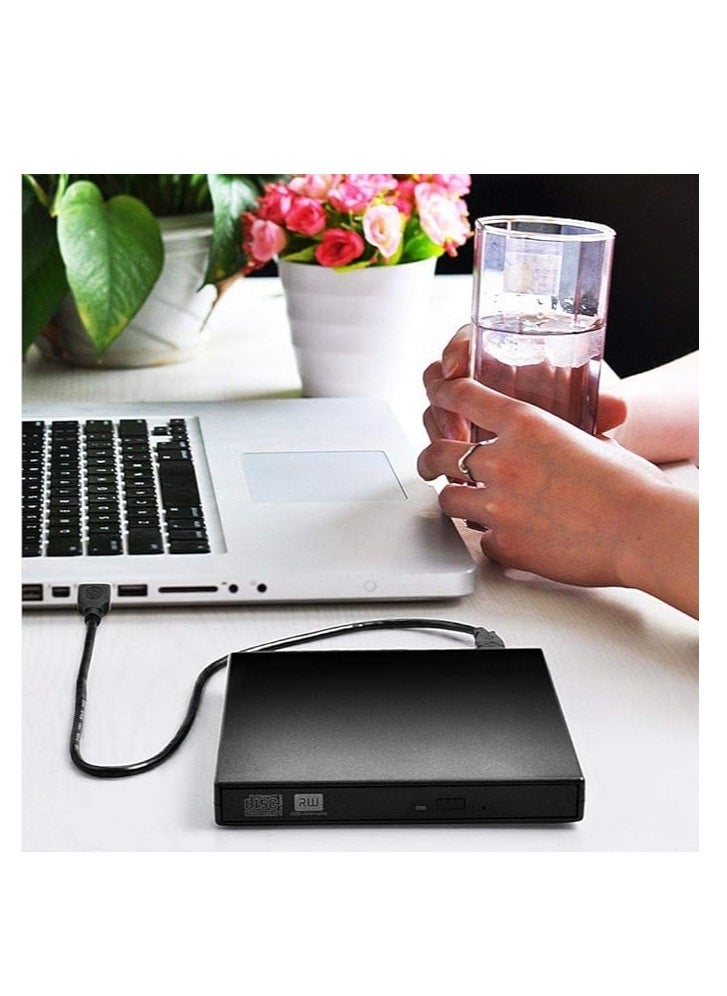 thinkpad - Thinkpad External DVD Drive, Slim Portable External CD-RW Drive with USB 2.0 Port, DVD-RW Player and DVD-RW Writer for Laptops and Desktops - Image 1