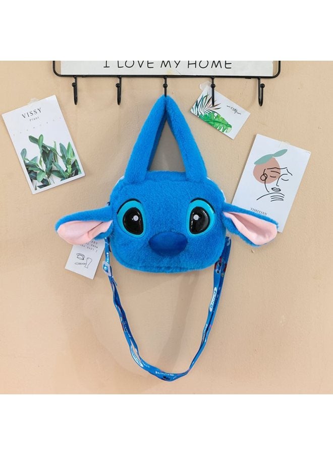 Plush Bag Women's Crossbody Bag Cartoon Children's Bag Winter Cute Little Girl Doll Portable Shoulder Bag-Specifications:About 20- 25cm-Color:Stitch  - Image 1