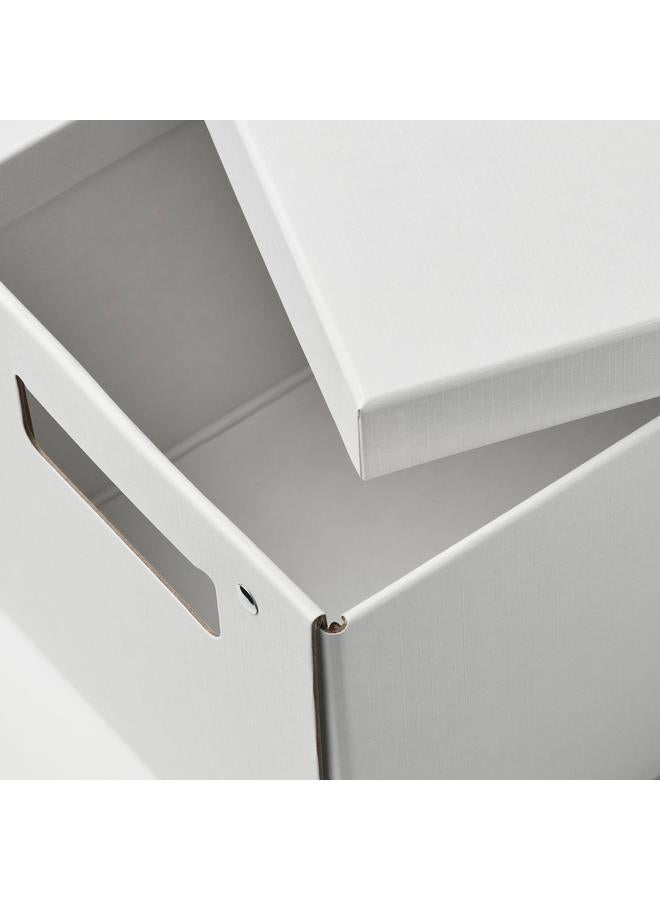 Zaboon Storage Box With Lid, White, 18X25X16 Cm - Image 5