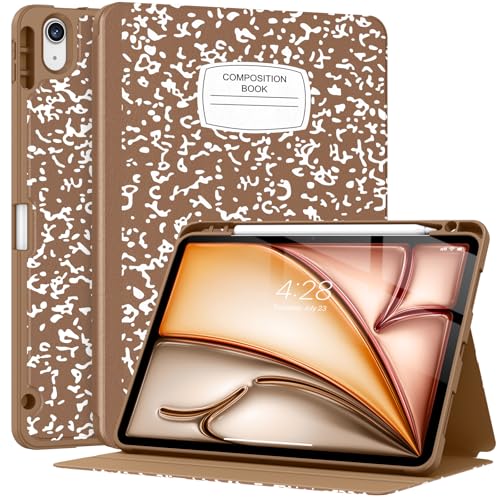 Supveco Case for iPad Air 11 Inch (M3 2025/M2 2024),iPad Air 5th/4th Generation 10.9 Inch 2022/2020 with Pencil Holder-[Auto Wake/Sleep],Premium Folio Stand Soft TPU Back Cover-Navy - Image 1