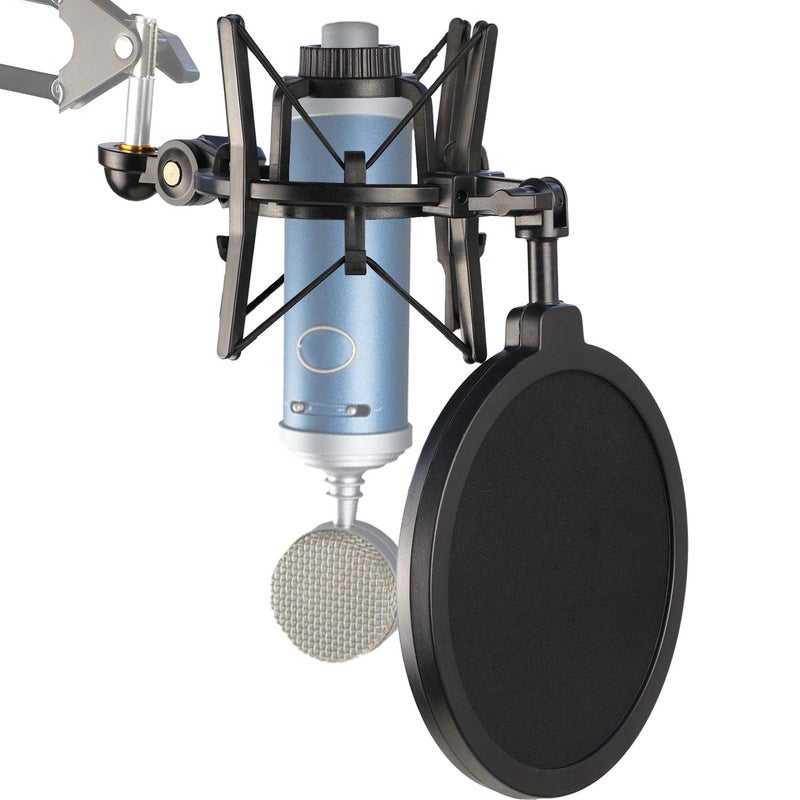 YOUSHARES Bluebird Shock Mount with Pop Filter, Windscreen and Shockmount to Reduce Vibration Noise Matching Mic Boom Arm for Bluebird SL Microphone by YOUSHARES - Image 1
