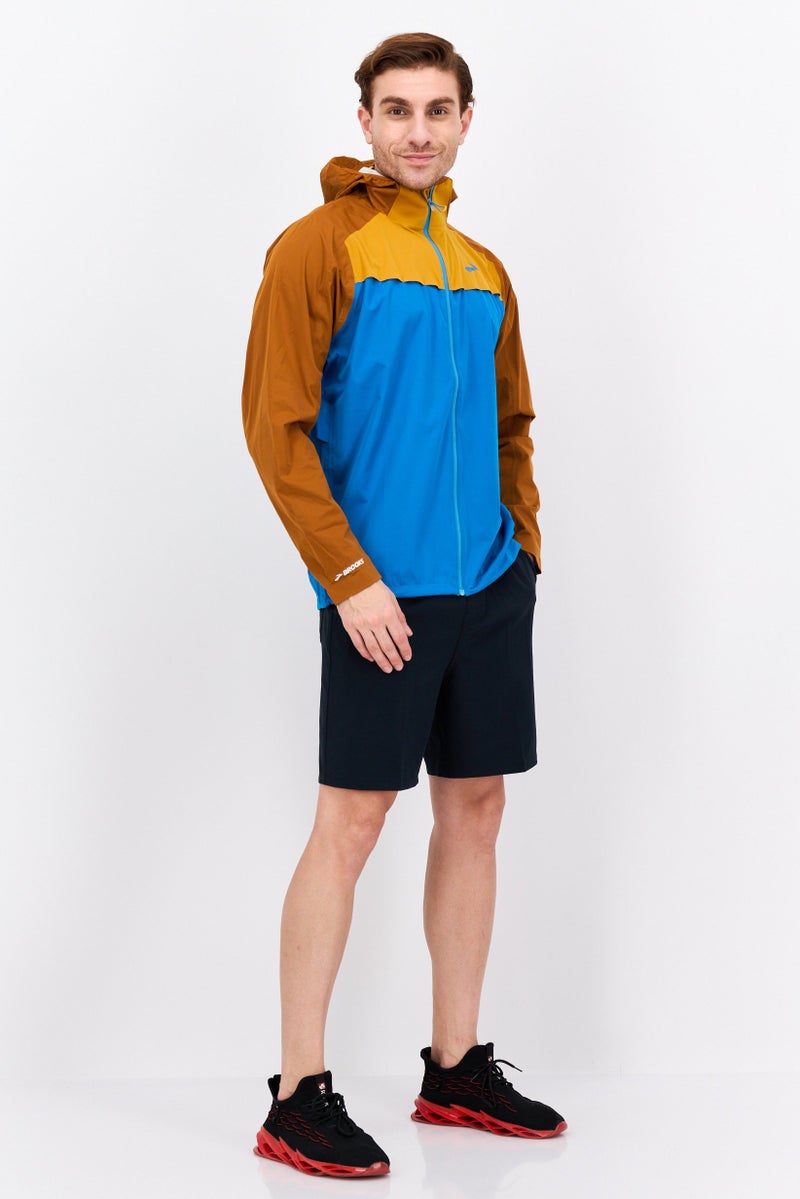 Brooks جاكيت رياضي للرجال بأكمام طويلة مناسب للخارج، صدأ - Image 4