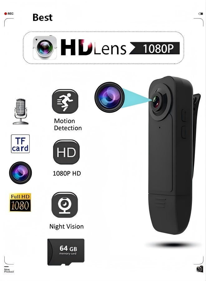 بيست Best Mini Body Camera With Card 64GB