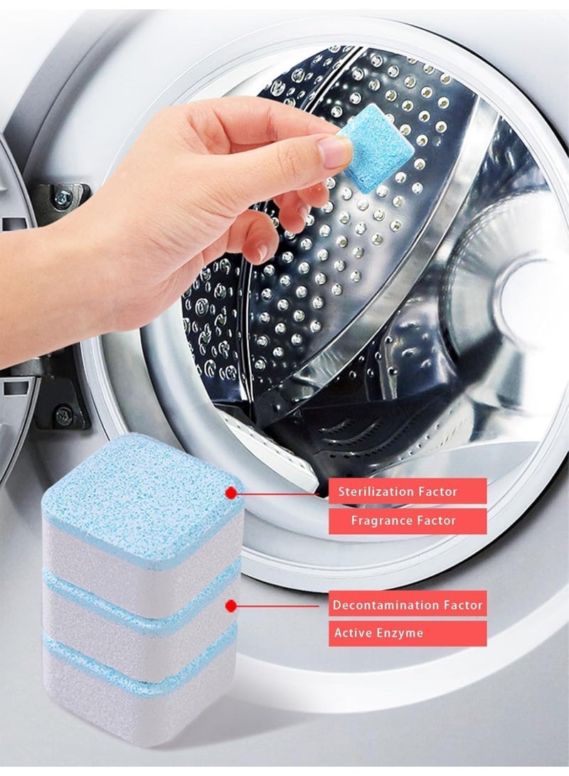 Generic valueable 1 Effervescent washing machine cleaning tablets, 12 pieces, for cleaning the drum and removing limescale, deposits, and odors | Sanitizer and disinfectant for automatic and semi-automatic washing machines | Washing machine cleaning tablets (2 packs of 24 tablets) - Image 3