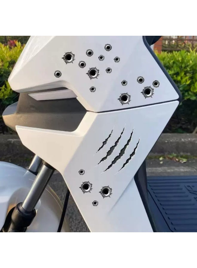 Generic 3D bullet hole and scratch car stickers, can effectively cover small scratches or pits on the car body, simulated three-dimensional fake bullet hole stickers, car tattoo decoration, waterproof car stickers, car decals (22*30cm)  - Image 4