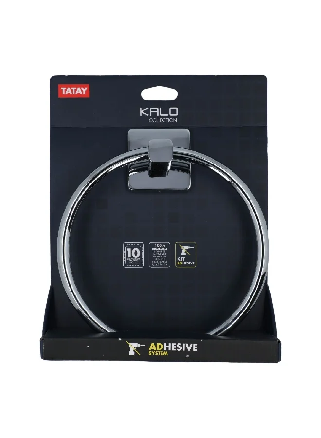 TATAY Kalo Adhesive System Durable Towel Ring Chrome 5 x 150 x 5 cm 6320400
