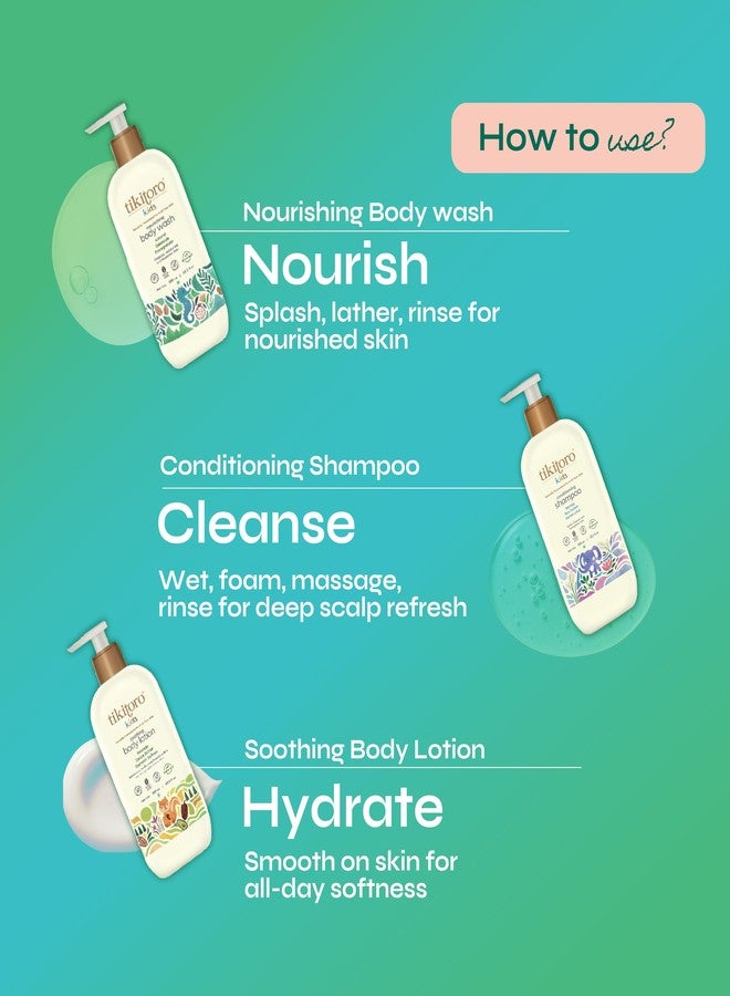 Tikitoro Kids Premium Gift Box, Body and Hair Combo Pack - Contains Nourishing Body Wash, Conditioning Shampoo & Soothing Body Lotion (300ml x 3). Gift Sets for Kids, 100% Vegan, Age: 4+ Years. - Image 5