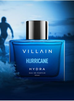 VILLAIN Hurricane Hydra Luxury Premium Long Lasting Fragrance I Eau De Parfum for Men, 50ml  - Image 1