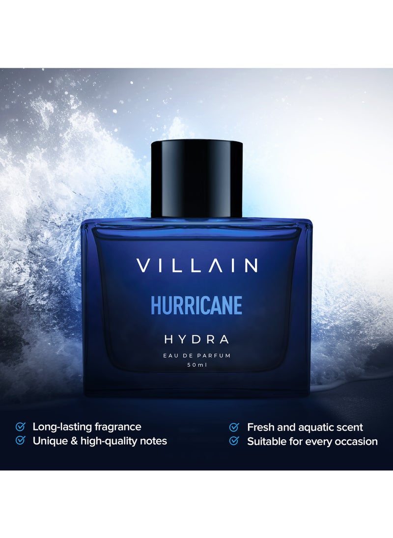 VILLAIN - عطر هوريكان هيدرا الفاخر الفاخر طويل الأمد I أو دو بارفان للرجال، 50 مل - Image 1