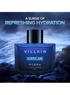 VILLAIN Hurricane Hydra Luxury Premium Long Lasting Fragrance I Eau De Parfum for Men, 50ml  - Image 2