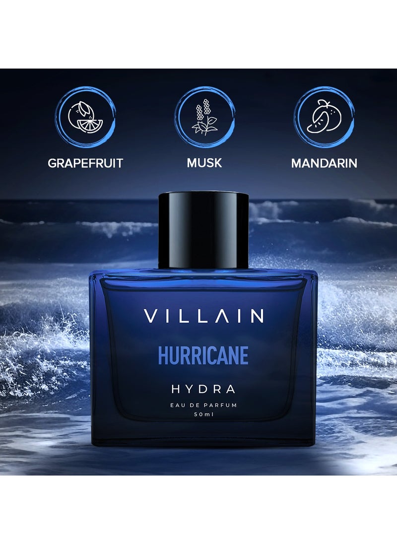 VILLAIN - عطر هوريكان هيدرا الفاخر الفاخر طويل الأمد I أو دو بارفان للرجال، 50 مل - Image 1