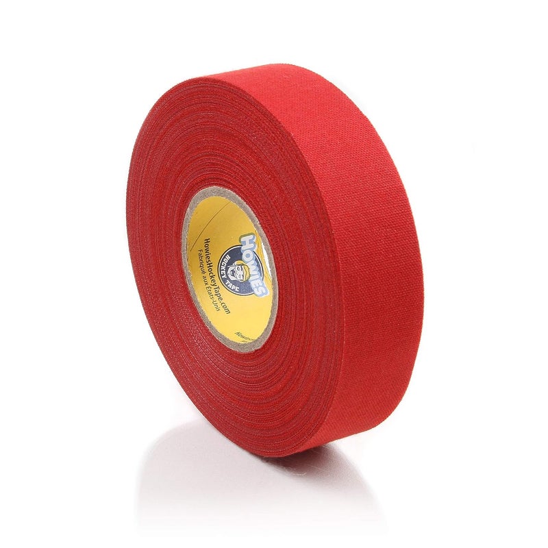 Howies Hockey - Red Hockey Tape 1 Pack - Cloth Stick Tape - Strong, Long-Lasting Adhesive for Stick Blade, Lacrosse, Baseball - 1 Inch x 24 Yards - Professional Quality - Image 1