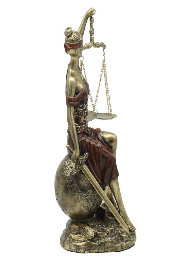 Lukitas Themis Statue - Roman Goddess of Justice Sculpture, Lawyer Office Decor for Law Firm or Judge's Chamber, Classic Symbol of Fairness Legal Justice, Resin 14'' - Image 1