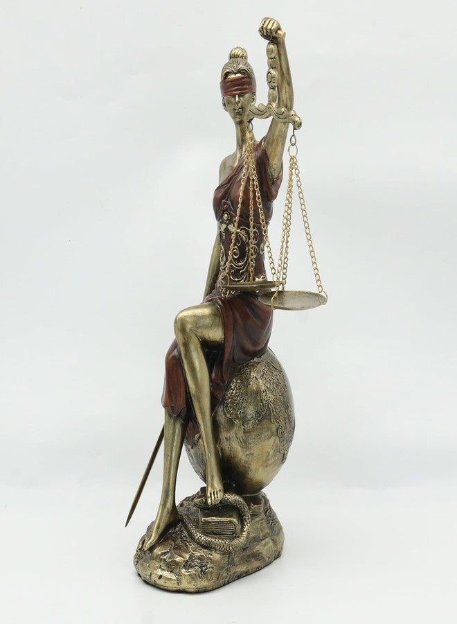 Lukitas Themis Statue - Roman Goddess of Justice Sculpture, Lawyer Office Decor for Law Firm or Judge's Chamber, Classic Symbol of Fairness Legal Justice, Resin 14'' - Image 5