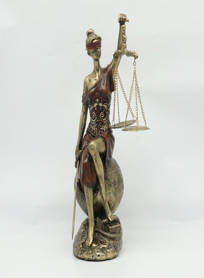 Lukitas Themis Statue - Roman Goddess of Justice Sculpture, Lawyer Office Decor for Law Firm or Judge's Chamber, Classic Symbol of Fairness Legal Justice, Resin 14'' - Image 4