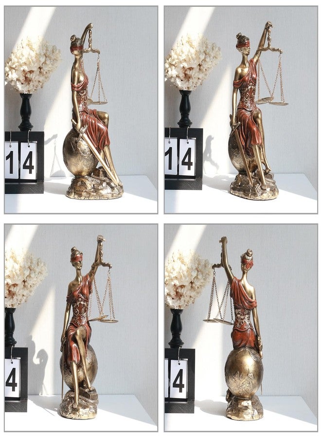 Lukitas Themis Statue - Roman Goddess of Justice Sculpture, Lawyer Office Decor for Law Firm or Judge's Chamber, Classic Symbol of Fairness Legal Justice, Resin 14'' - Image 3