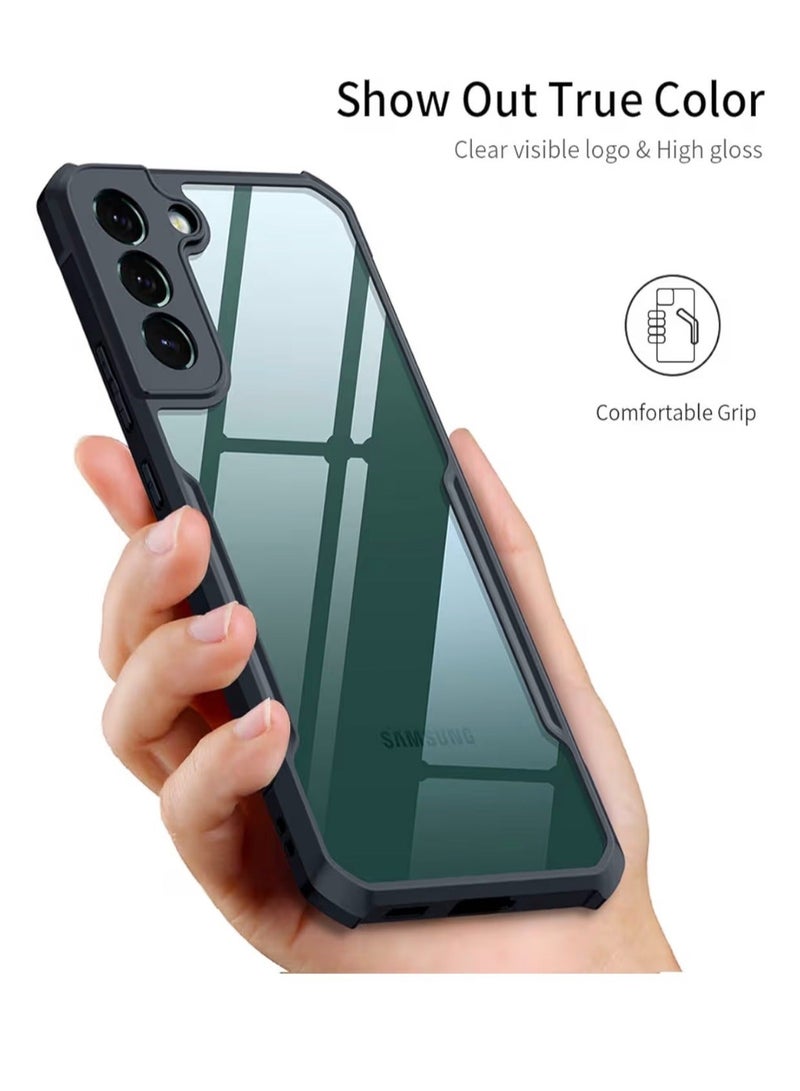 Xundo Clear Case for Samsung Galaxy S22 Plus | Premium Rugged | Durable Shock-absorbing Frame | Black Border | Thermoplastic Polyurethane | Airbag Anti-drop Protection - Clear - Image 5