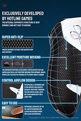 HOTLINE GAMES HOTLINEGAMES Controller Grips Compatible with PS5 Dualsense, PlayStation 5 Controller Accessories, Skin Kit, Anti-Slip Grip Tape, Sweat-Absorbent, Easy to Apply (Handle Grips+Buttons+Triggers) - Image 3