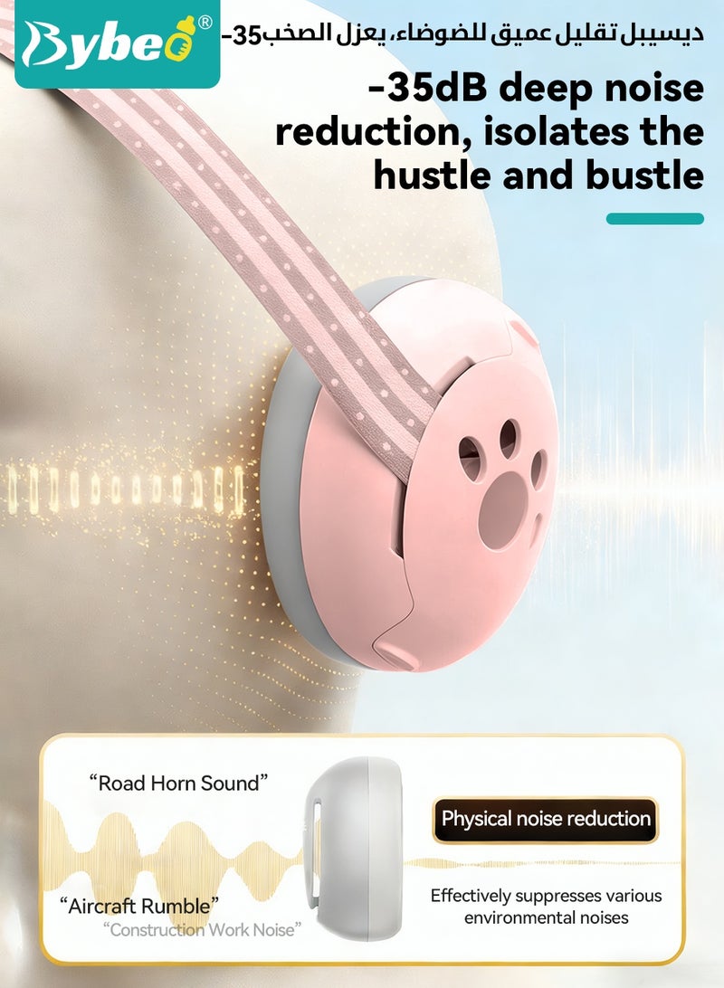 Bybeo Baby Ear Muffs, Baby Ear Protection, Noise Cancelling Headphones for Sleeping, Travel, Concerts, Fireworks & Loud Noise Environments, Hearing Protection for  Newborns, Toddlers &  Kids(0-4 Years) - Image 4