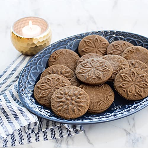 Nordic Ware Starry Night Cast Cookie Stamps, 3-inch rounds, Silver - Image 5