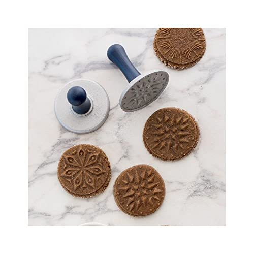 Nordic Ware Starry Night Cast Cookie Stamps, 3-inch rounds, Silver - Image 3
