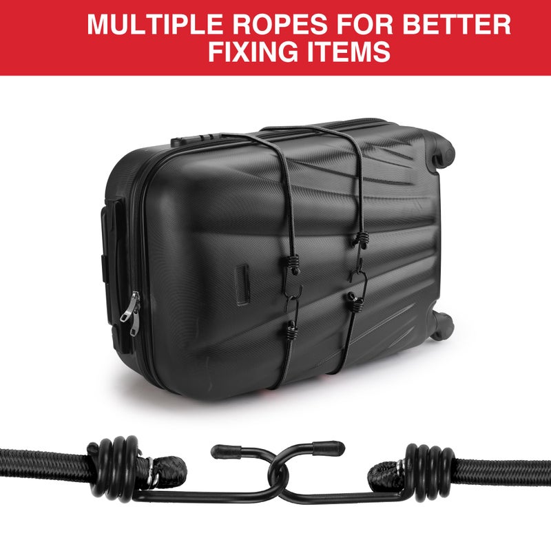 WORKPRO 24 Inch Bungee Cord with Hooks, 4 Pack Superior Rubber Heavy Duty Straps Strong Elastic Rope for Outdoor Tent, Luggage Rack, Camping, Cargo, RV, Bike, Transporting, Storage, Black - Image 4
