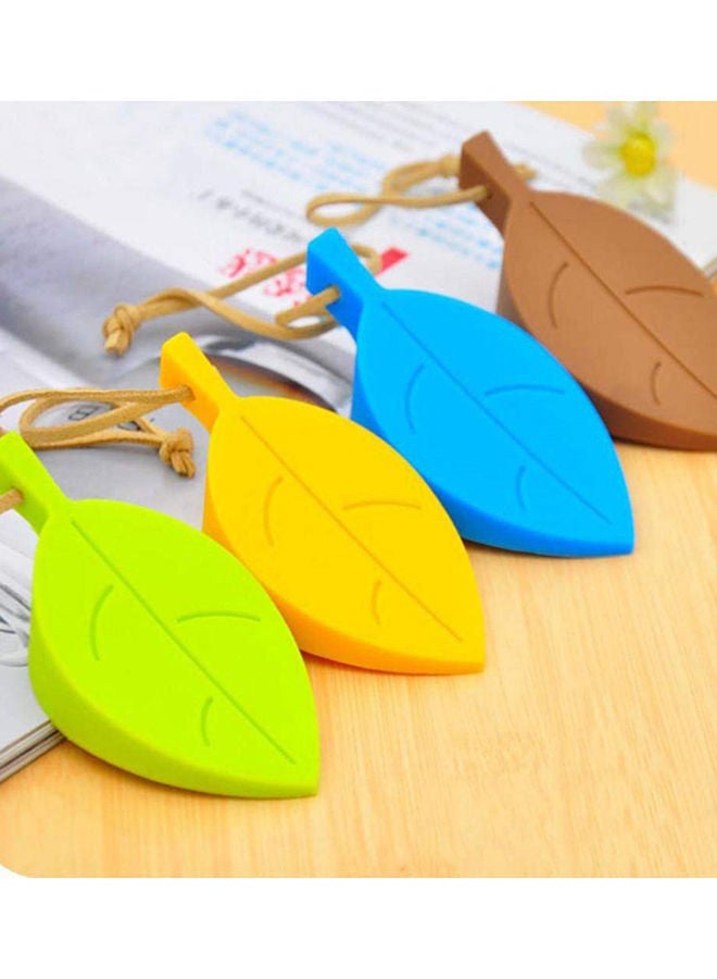 NIBEMINENT 4-Piece Leaf Shape Home Office Door Stop Stopper Set Multicolour 9.5x5centimeter - Image 3
