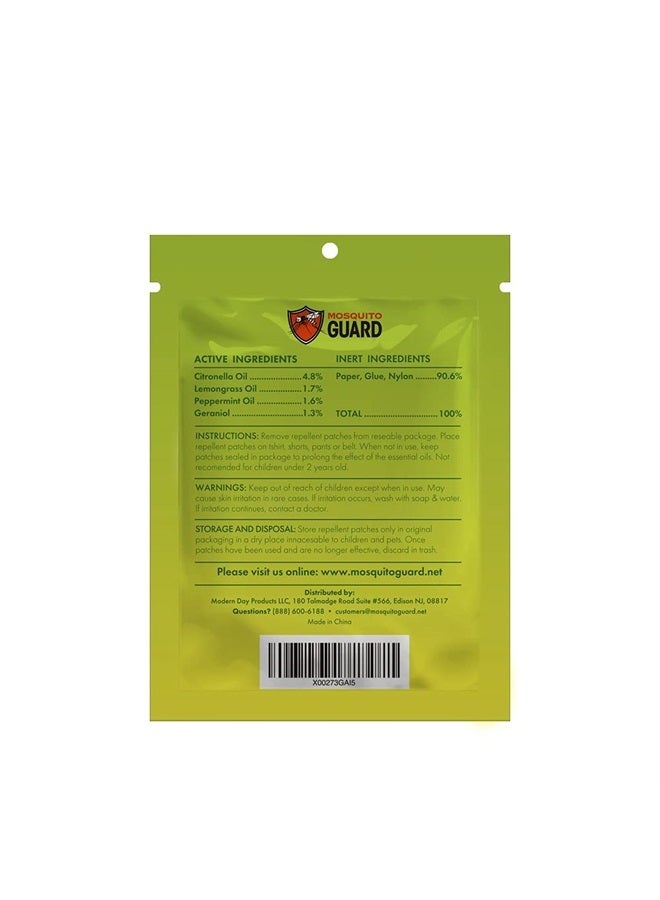 Mosquito Guard 60 عبوة ملصقات طاردة للبعوض للأطفال - طارد بعوض خالي من DEET للهواء الطلق - لاصقات طاردة للبعوض مصنوعة من النباتات للأطفال - Image 3