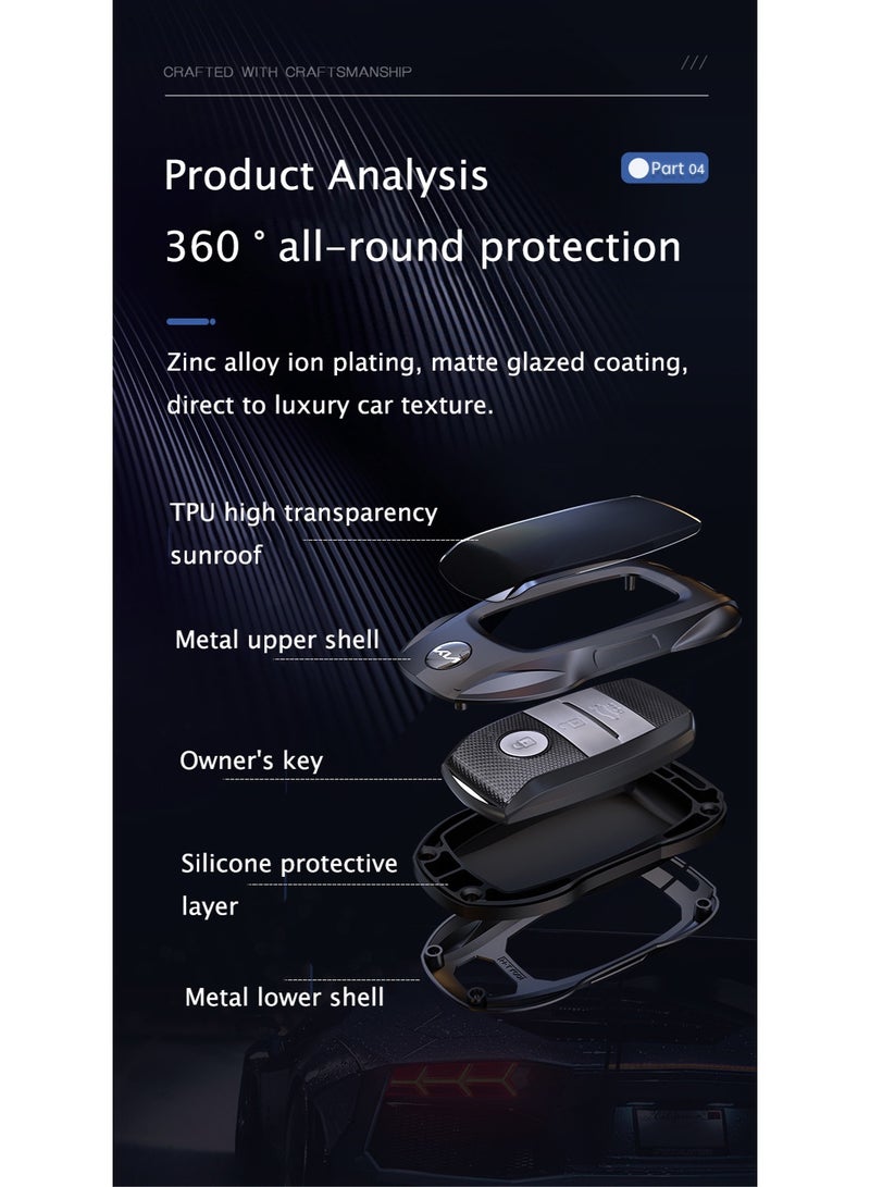KIA High end car key protection case suitable for Kia K3 key set, K5/K2/kx3/K4/kx5, Smart Run, Yi Run, Furuidi Lion Platinum, Expanding the World, Car Key Shell case - Image 5