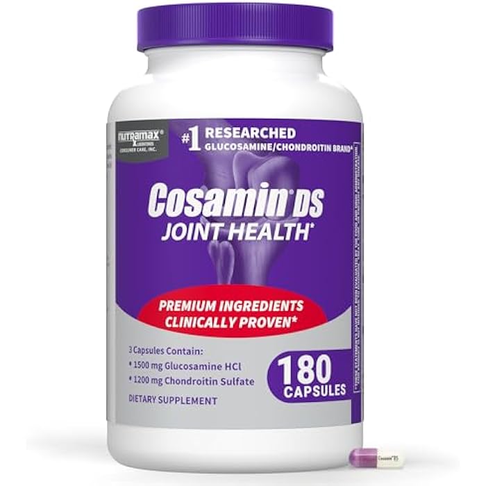 Nutramax Laboratories Cosamin® DS Joint Health Supplement with Glucosamine & Chondroitin for Adult Men & Women, Joint Supplement, 180 Capsules - Image 1