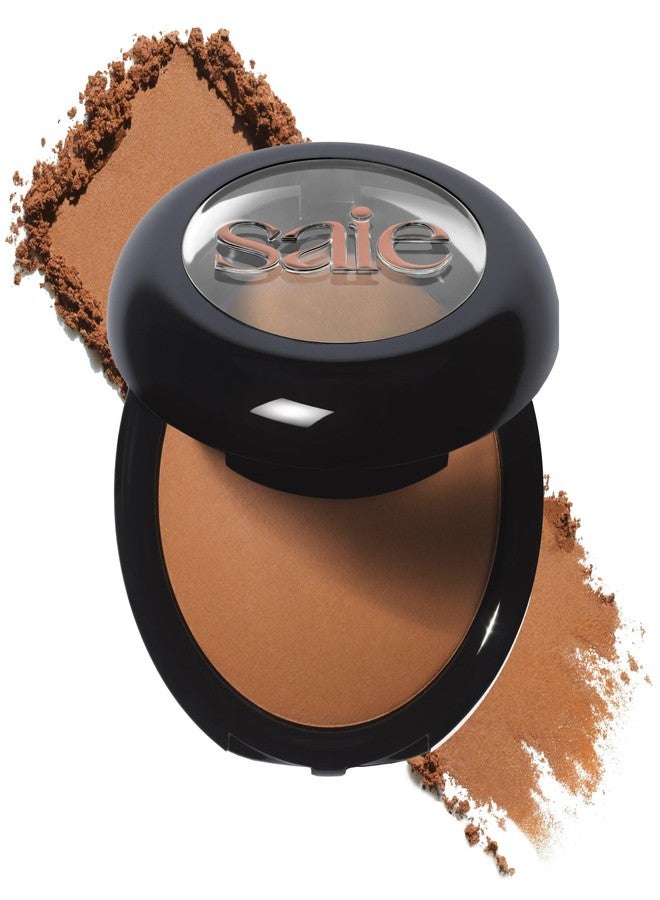 Saie SuperSuede Radiant Baked Bronzer Powder - Hydrating, Long-Lasting + Blurring Powder Bronzer for a Warm, Natural Glow - With Squalane + Jojoba - Talc-Free + Vegan Face Makeup - Portofino (0.28 oz) - Image 1