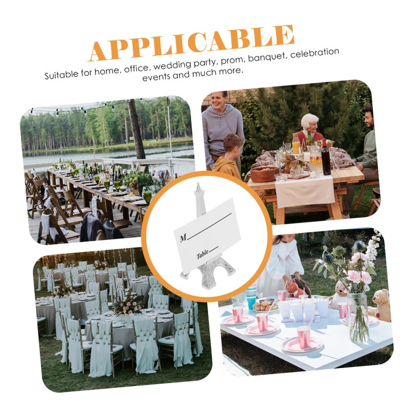 Decorative Tower Business Card Holder And Memo Clip For Desk Organizer - Image 4