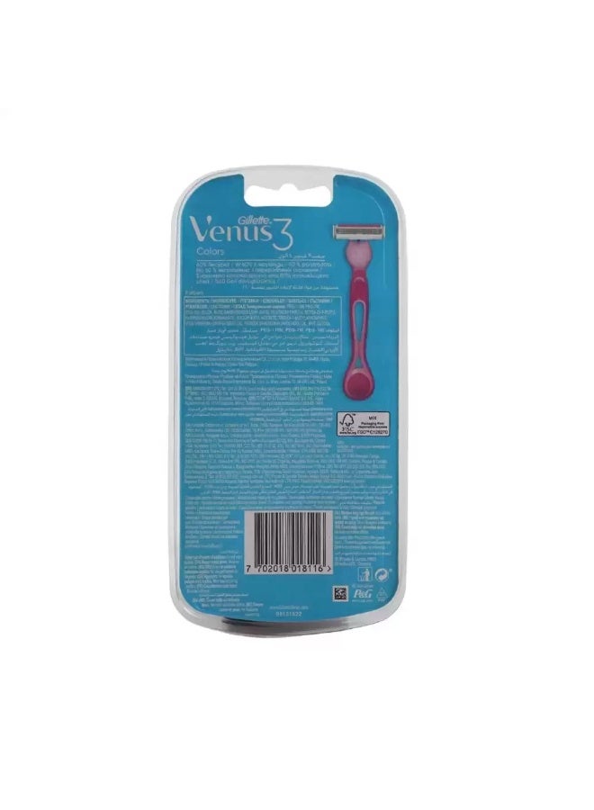 Gillette شفرات جيليت فينوس 3 القابلة للاستخدام لمرة واحدة للنساء مع بشرة ناعمة - عبوة 3 قطع - Image 2