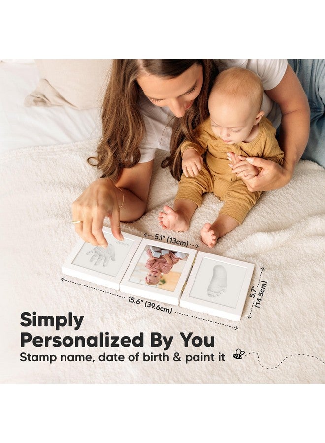 KeaBabies Baby Shower Gifts for Boys, Girls - Baby Hand and Footprint Kit, Newborn Handprint Kit, Keepsake Photo Frame, Nursery Picture Frame, Gender-Neutral Newborn Keepsake Gifts (Alpine White) - Image 4