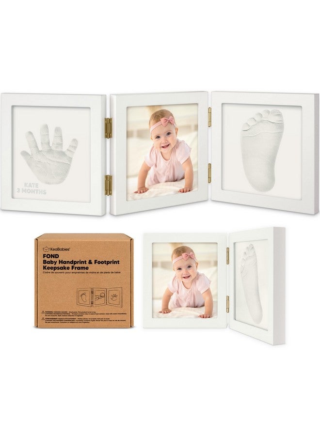 KeaBabies Baby Shower Gifts for Boys, Girls - Baby Hand and Footprint Kit, Newborn Handprint Kit, Keepsake Photo Frame, Nursery Picture Frame, Gender-Neutral Newborn Keepsake Gifts (Alpine White) - Image 1