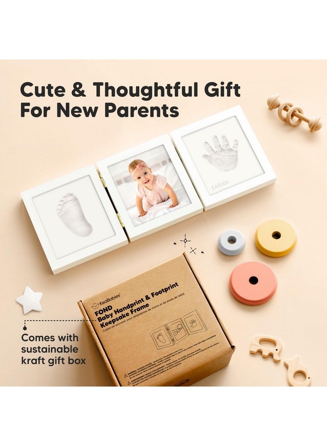 KeaBabies Baby Shower Gifts for Boys, Girls - Baby Hand and Footprint Kit, Newborn Handprint Kit, Keepsake Photo Frame, Nursery Picture Frame, Gender-Neutral Newborn Keepsake Gifts (Alpine White) - Image 5