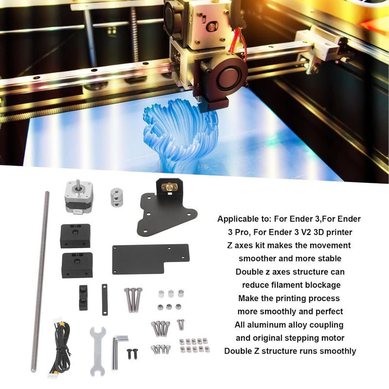 Tyenaza Dual Z Axes Upgrade Kit Professional Z Axes Kit with Motor Lead Screw for Ender 3 3D Printer - Image 2