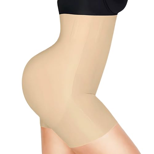 SKKULPT Body Shaper Shorts Shapewear for Women High Waisted with Anti Rolling Strips & Removable Butt Lifting Pads, Tummy Tucker for Women Comfortable Seamless Shapewear for Tummy Control (SHMT-SK-L) - Image 1
