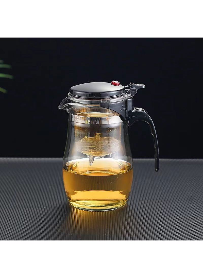 Generic - Elegant Heat-Resistant Tea Infuser Cup 750ml drum shaped heavy pressure - Image 1