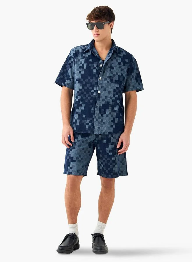 Lee Cooper Lee Cooper All-Over Print Shirt with Pocket